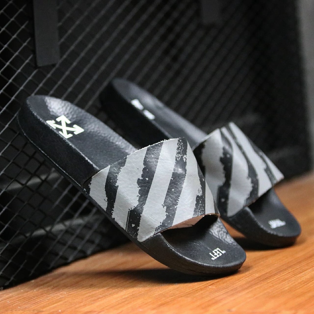 SANDAL OFF WHITE BLACK WHITE ZEBRA