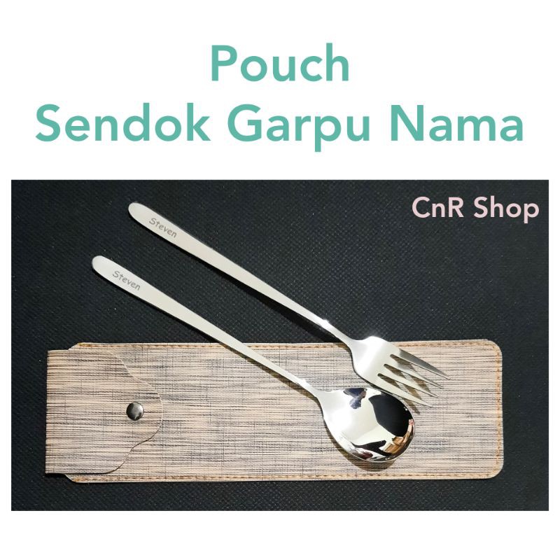 grafir sendok set garpu korea pouch
