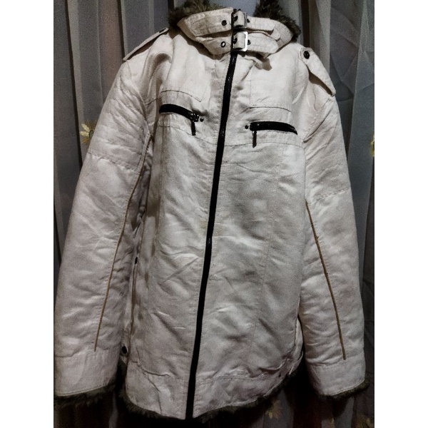 PL JACKET SEMI KULIT BALIK PUTIH TULANG SYANTIEK