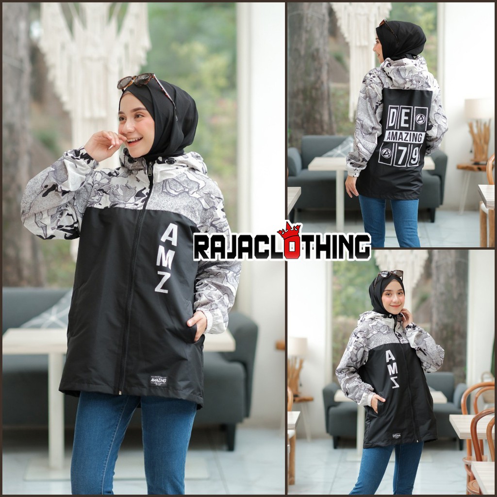 RCL - JAKET SEMI PARKA DE79 WANITA AMAZING TERBARU - JAKET SWEATER PARKA CEWEK DE79 L.XL