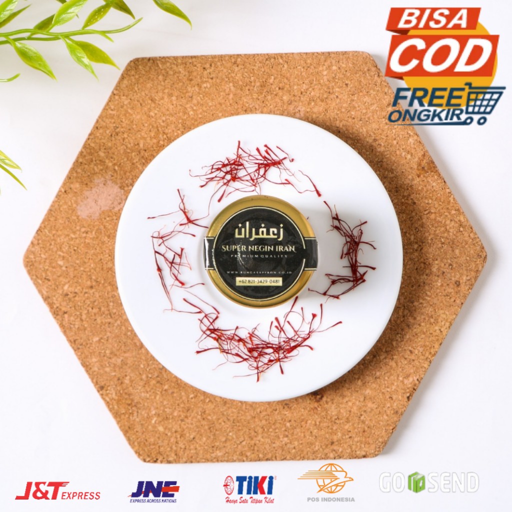 Bunga Saffron Original Super Negin 100% Asli IRAN Free Ongkir + COD