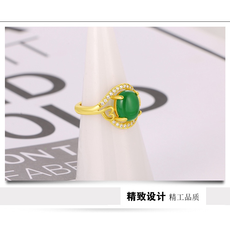Cincin Lapis Emas Asli Kadar 375 Hias Berlian Imitasi Adjustable Untuk Pasangan