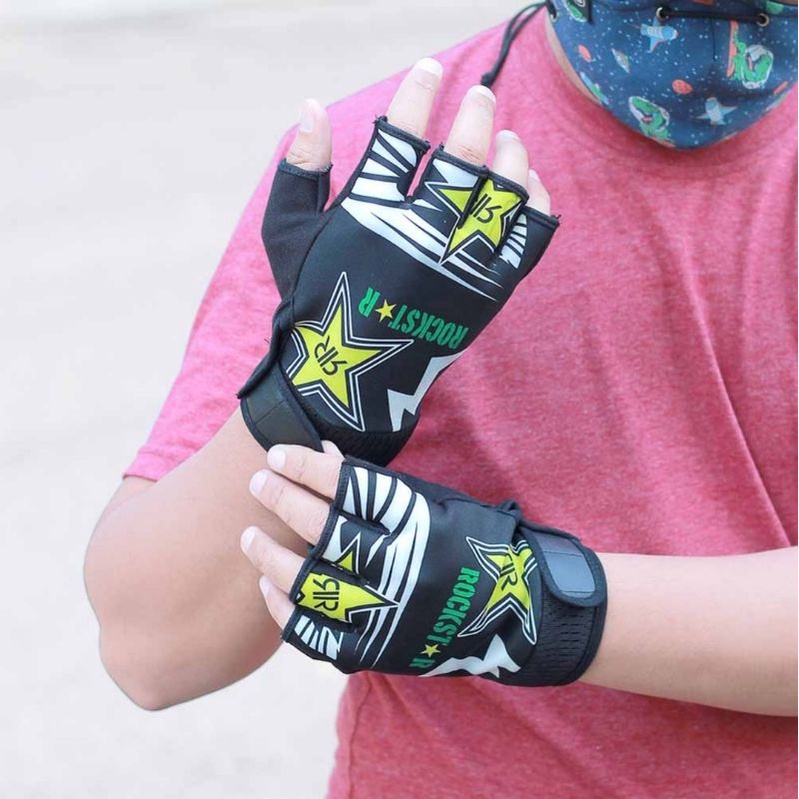 Sarung Tangan Sepeda Motor Gloves Half Finger Setengah Jari