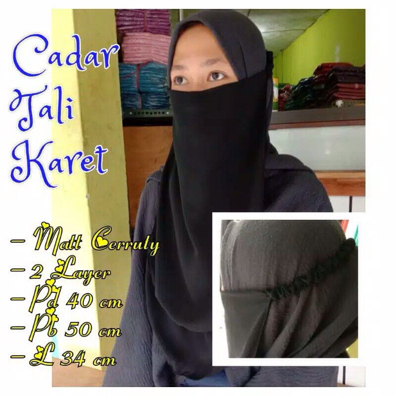 Cadar 2 Layer Tali Karet cerutty Babydol tanpa jahitan bawah mata