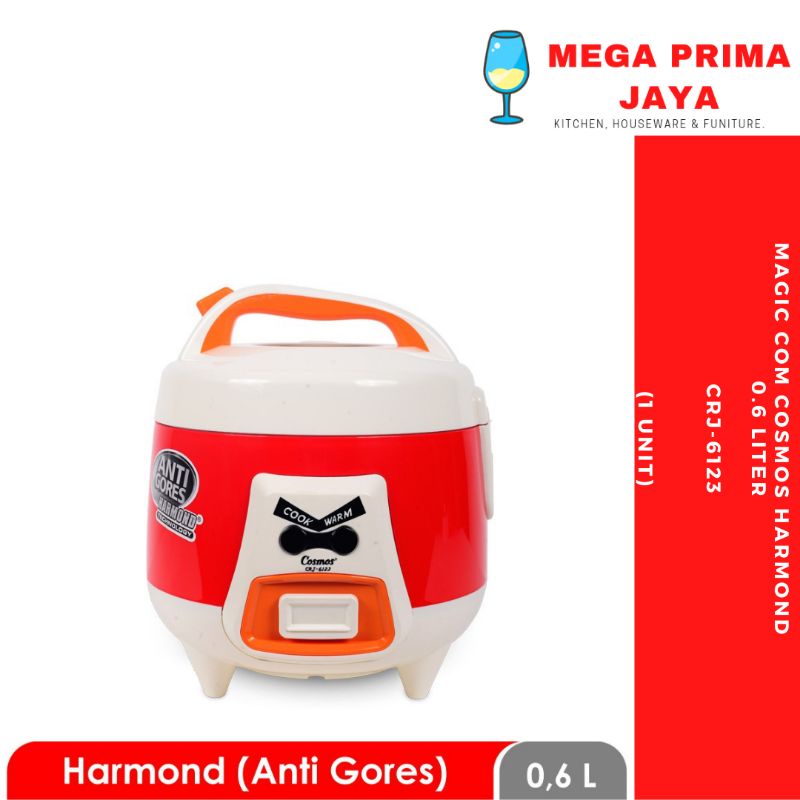 Magic Com Cosmos Harmond Crj 6123 Rice Cooker Cosmos 0.6 Liter Penanak Nasi Cosmos Crj 6123 Rice Coo