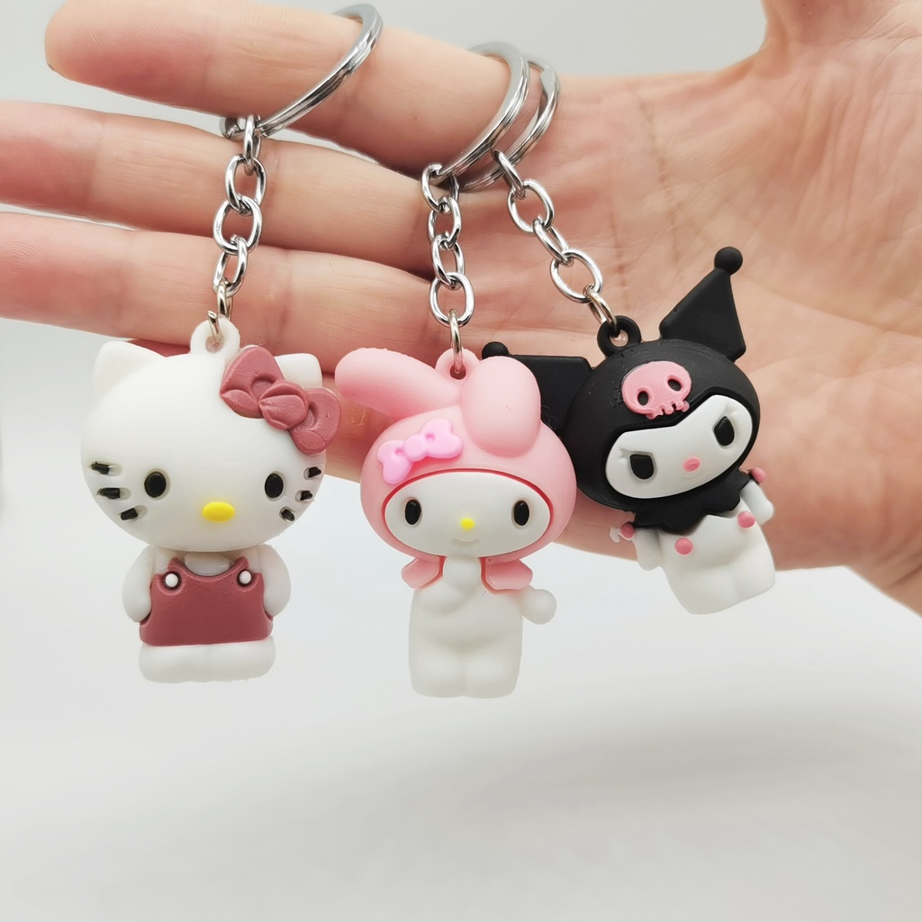 Gantungan Kunci Desain Kartun Sanrio My melody Badtz Cinnamoroll HelloKittys Untuk Pasangan