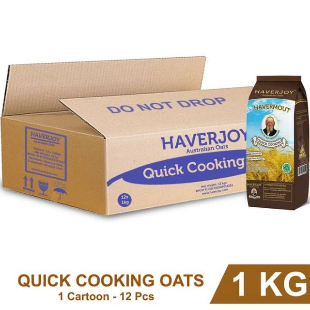 

Haverjoy full cartoon quick cooking oats 1kg