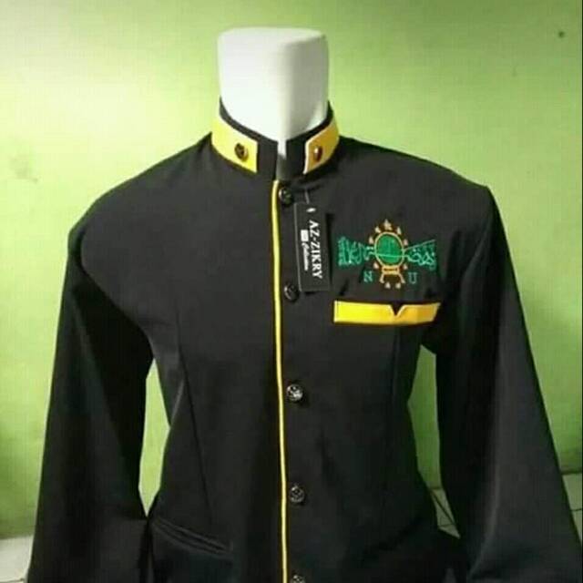Jasko polos di tambah logo NU. Terbaru lebih elegan. Kain JAGUWAR tebel dan halus adem