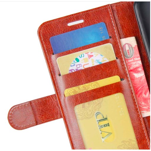 Wallet Case Oppo F9/F9 Pro Flip Case Premium Leather