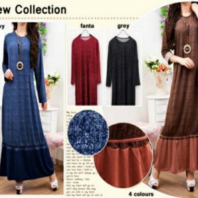 Gamis polos renda