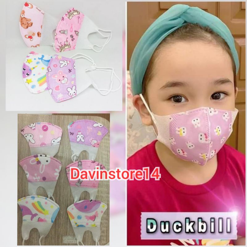Masker Duckbill Anak Karakter | Masker Anak Duckbill 3ply | Masker Duckbill Anak Motif Lucu