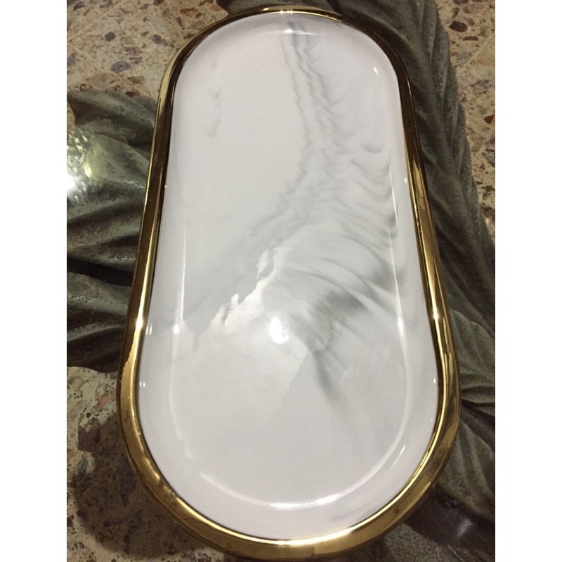 Marble Oval Tray Large