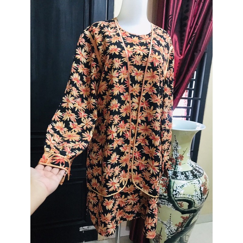 TUNIK VINTAGE BUNGA CANTIK PREMIUM