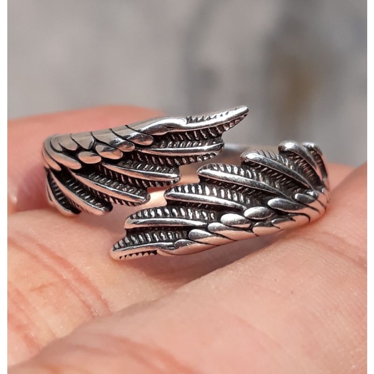 Ring perak 925 custom model sayap