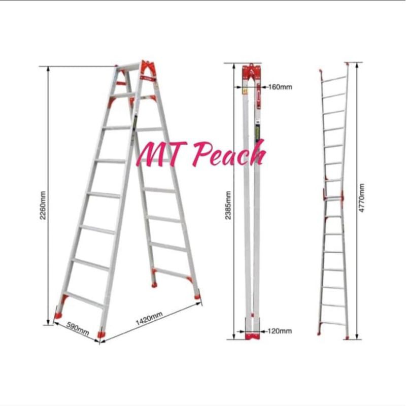 KRISBOW TANGGA ALUMINIUM LIPAT 8 STEP