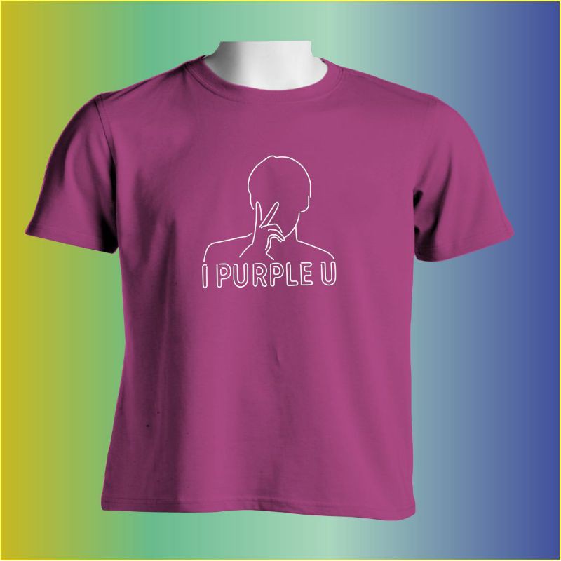 Baju Kaos Kpop BTS V Kim Taehyung quotes I Purple U