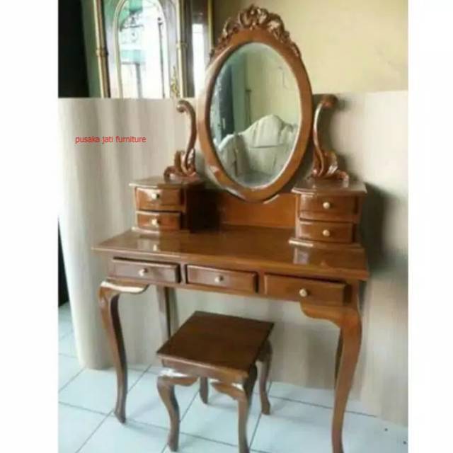 Meja rias tolet Kartini jati Jepara pusaka jati furniture