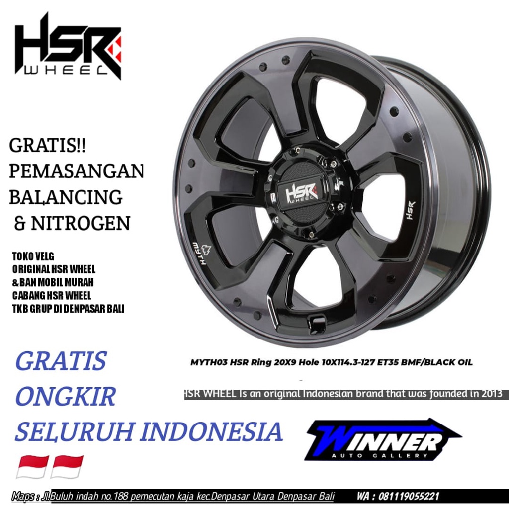 Velg Racing Xpander Almaz Rubicon Ring 20 Lebar 9 HSR wheel Myth03