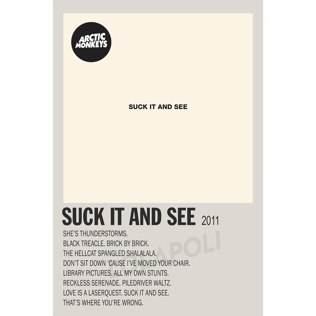 Poster Cover Album Suck It And See - Arctic Monkeys