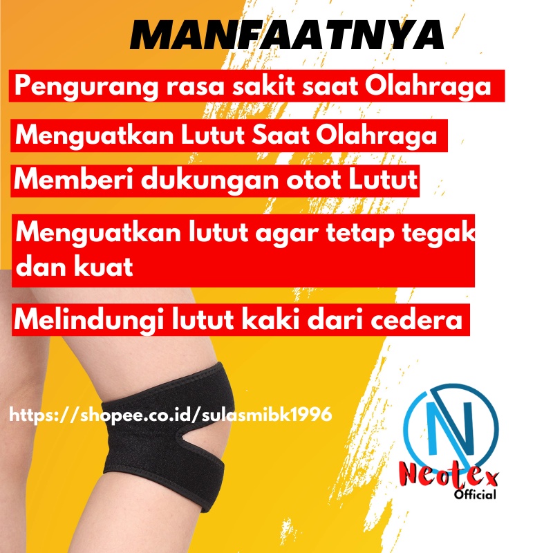 Deker Pelindung Lutut Olahraga gym Dekker Pengaman Cidera Lutut Pattela Knee Support brance