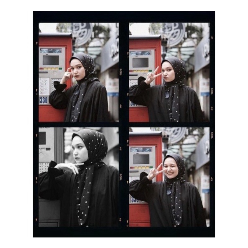 [NEW] SALE Original Rashawl Erratic Scarf Stipple Charcoal Black Best Seller Hitam Rare Item Like Ne