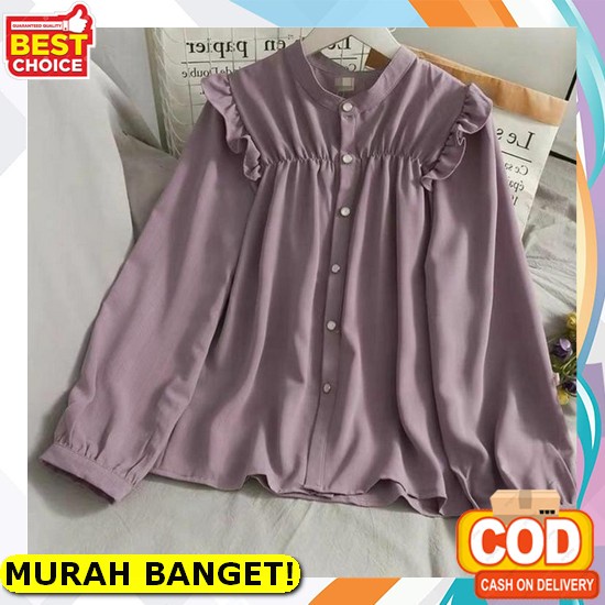 Trexus - Zec Ootd Wanita Kemeja Ahyon / Kemeja Fashion / Kemeja Lengan Panjang Distro Terbaru Kekini