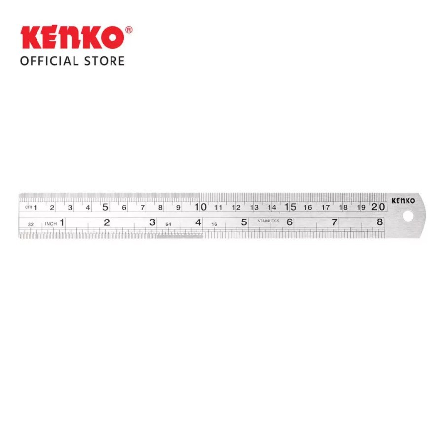 

Stainless steel ruler / penggaris besi Kenko 20 cm