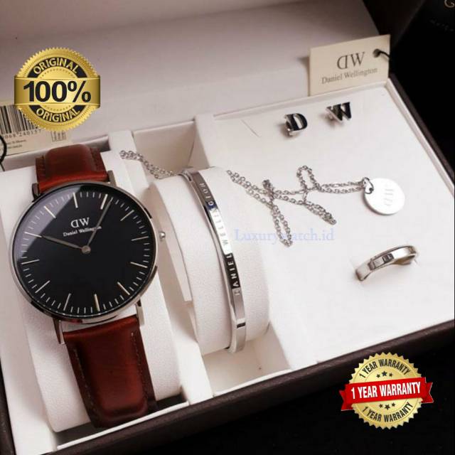 [ ORIGINAL ] DW | Daniel Wellington | PAKET GIFT atau KADO | Jam Tangan Pria | Jam Tangan Wanita