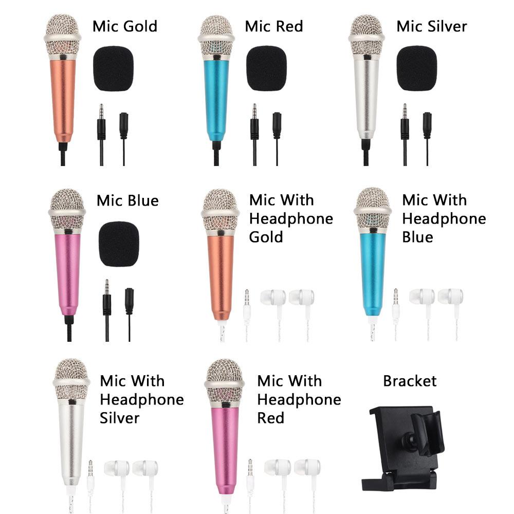 POPULAR Populer Mikrofon Mini Ponsel Baru 3.5mm Dengan Headphone