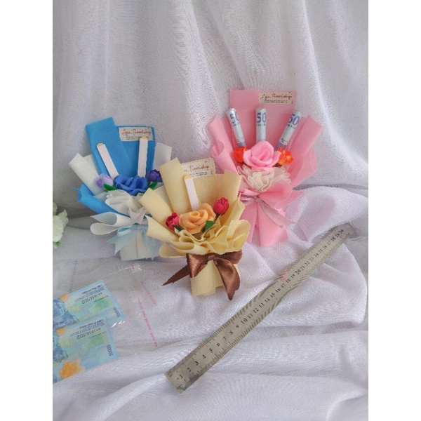 mini money bouquet/ampau lebaran/buket uang mini.