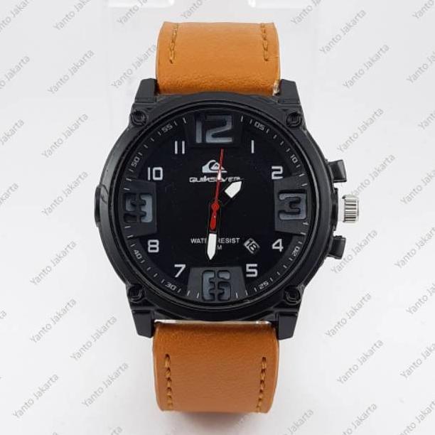 Jam Tangan Pria QUICKSILVER Tanggal Hari Kulit