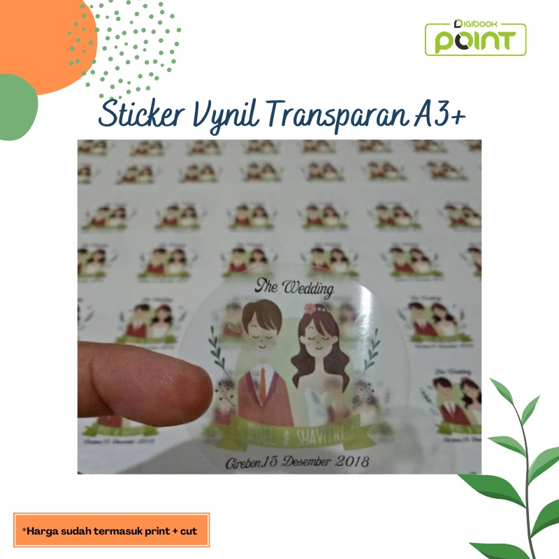 

CETAK STIKER VYNIL TRANSPARAN A3+ / STIKER LABEL KEMASAN - POTONG POLA