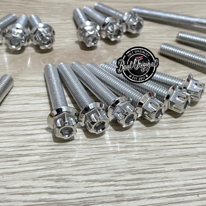 baut probolt new model rx king rx z rxk stainless stell 2 kunci original thailand isi 17 baut bak mesin kalter magnet