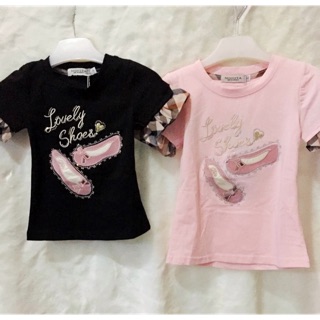  Baju  Kaos Anak Perempuan Pink  Hitam  Import Shopee 