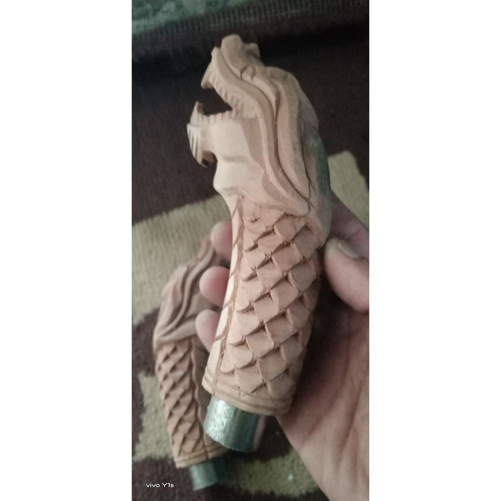 gagang pisau dapur catik model ukiran kepala naga