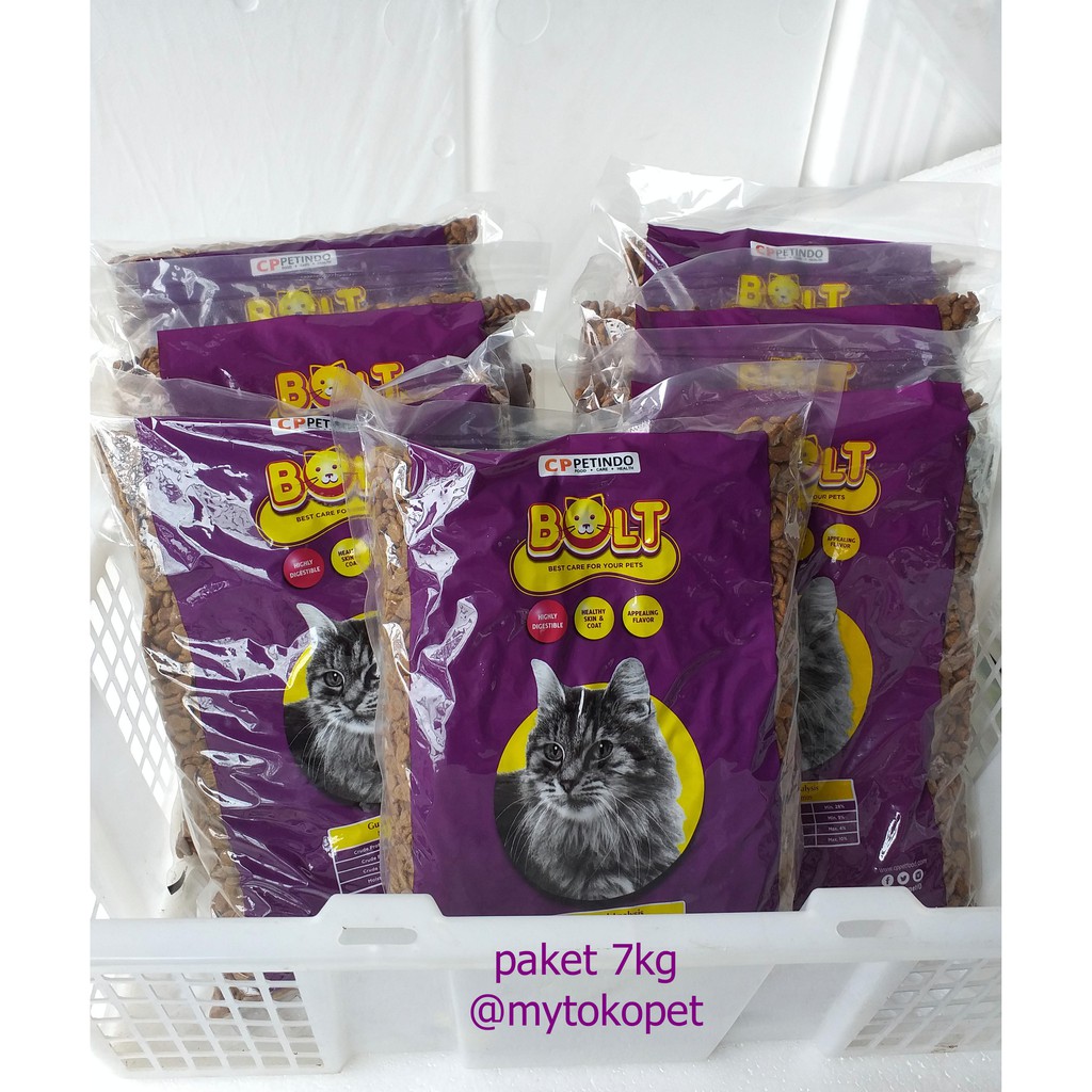 BOLT Makanan Kucing 7KG - Paket KHUSUS GRAB/GOJEK