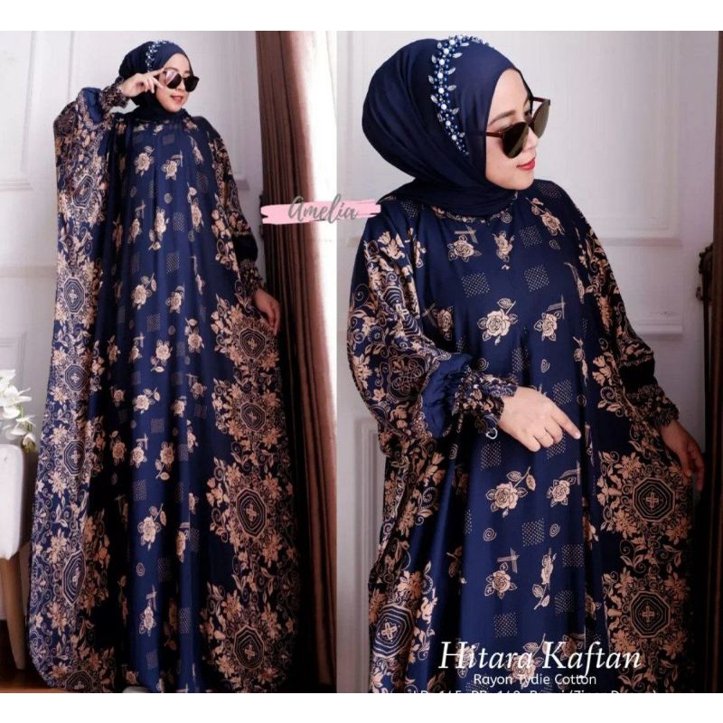 Gamis kaftan batik hitara jumbo