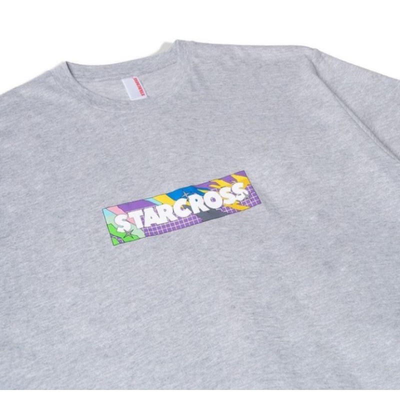 T-SHIRT STARCROSS GREY LOGO BOX86 / KAOS STARCROSS / KAOS STARCROSS YOUTH - STARCROSS CLOTHING