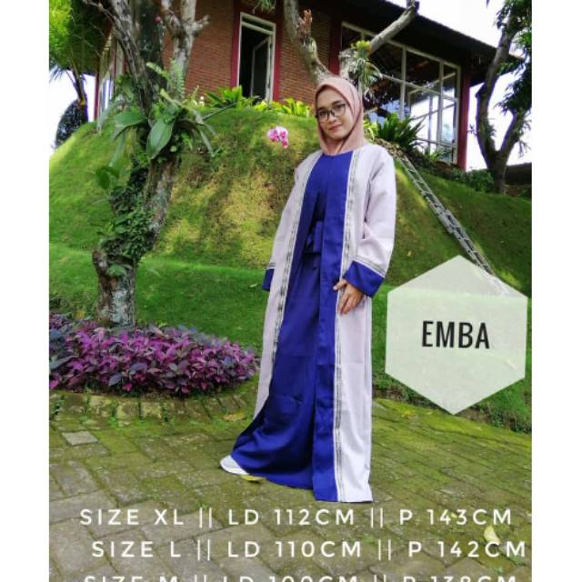 Emba Ladies jubah baju gamis wanita remaja size M.L.xl