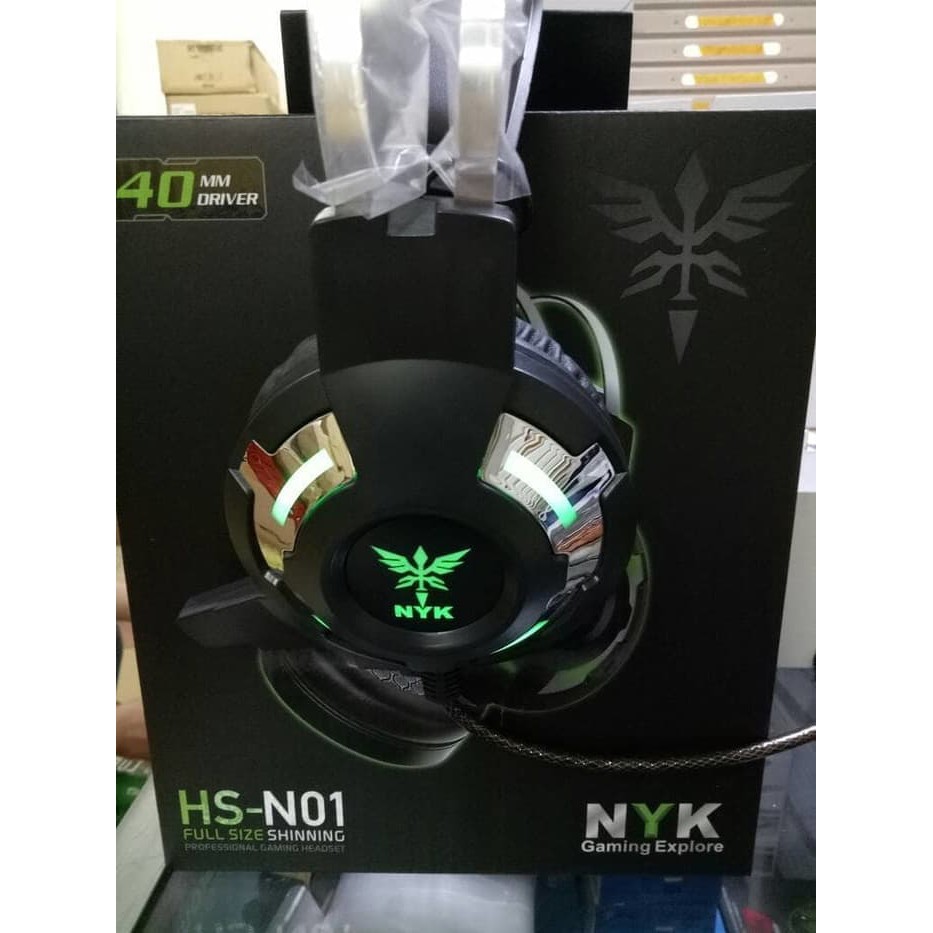 NYK HS N-01 / N01 Headset Gaming + Lampu LED NYK HS-N01 Headset Gaming