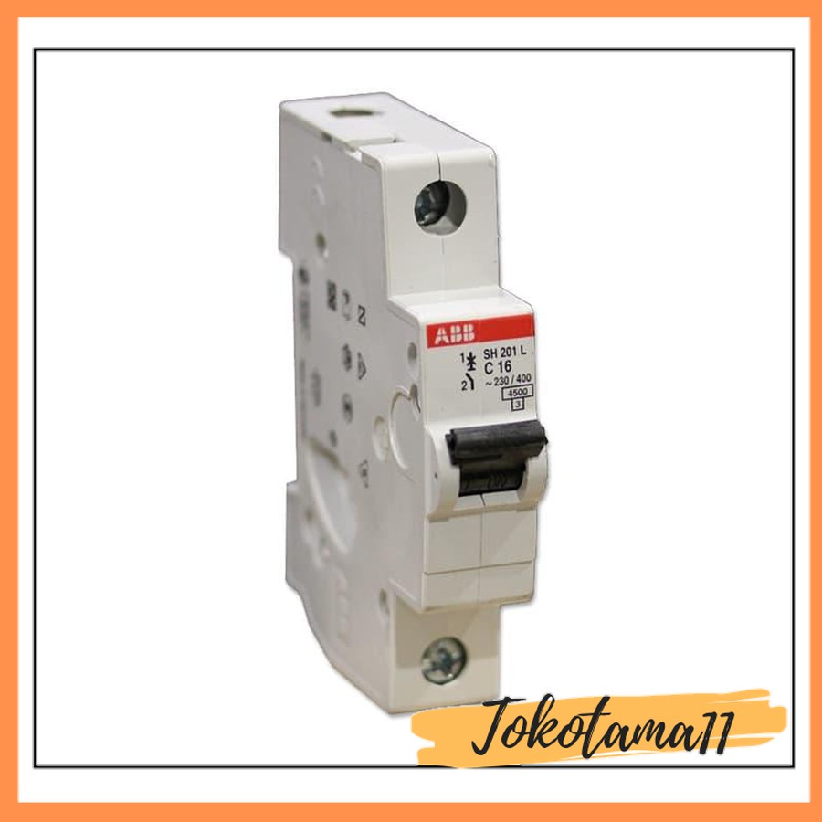 WV. ABB MCB 4,5 kA 1 Pole 10A / 16A / 20A / 25A PENGAMAN LISTRIK 1PHASE - 16AMPERE