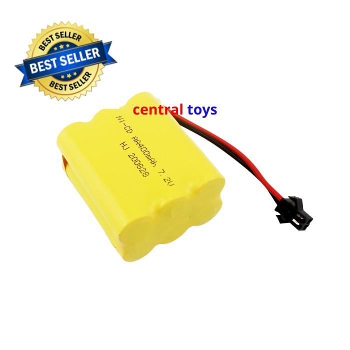 baterai mainan NICD 7.2V 400mAH susunan 3 + 3 SM plug for HUINA 1585