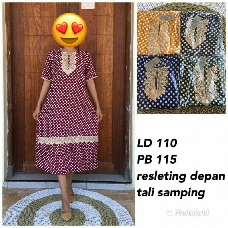 Daster Arab Motif Polkadot