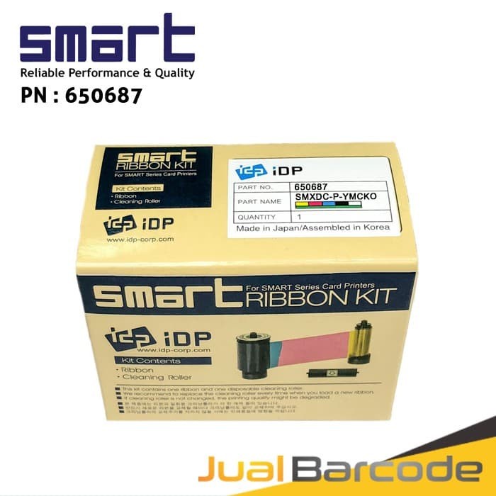 IDP RIBBON KIT ID CARD PRINTER SMART 50 COLOR YMCKO ( PN : 650687 )