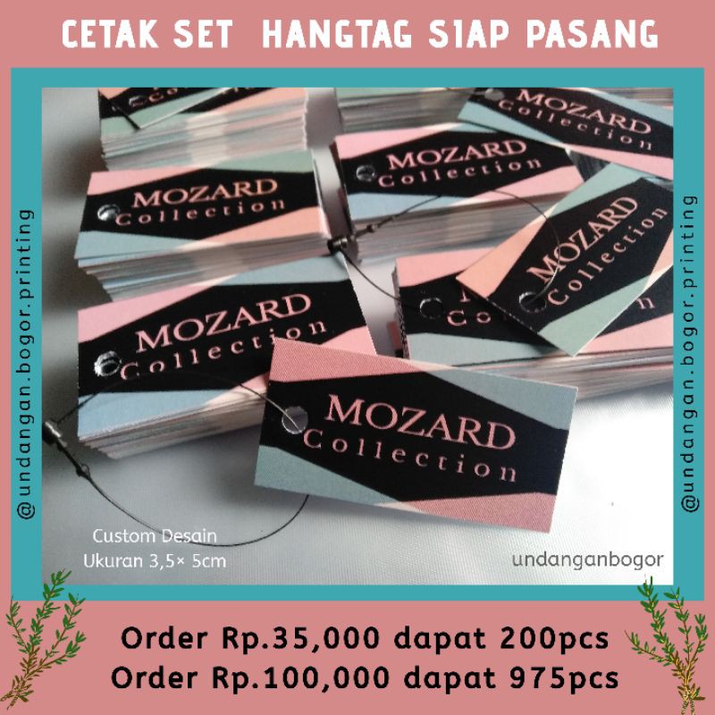 

CETAK LEBEL PRODUK FASHION SIAP PASANG SUDAH DAPAT TALI / CETAK HANGTAG CUSTOM DESAIN MURAH BOGOR