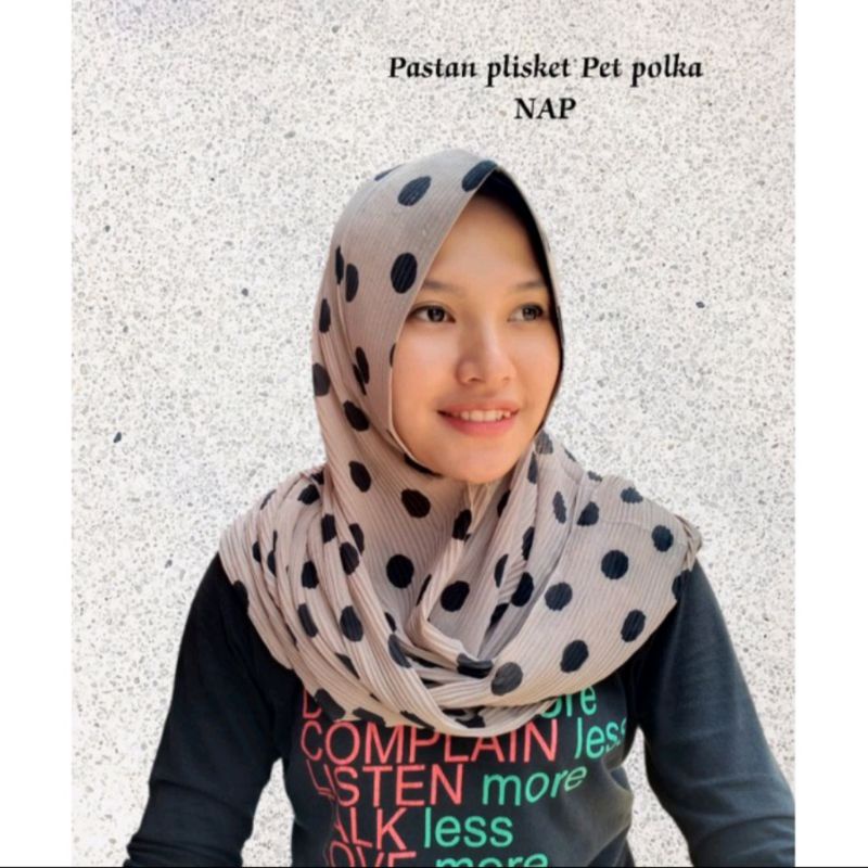 JILBAB NAP PASMINA INSTAN PLISKET PET POLKA