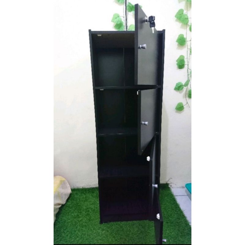 RAK BUKU LEMARI BUKU 3/4 SUSUN ADA PINTU SUSUN SERBAGUNA DENGAN KUNCI MINIMALIS MURAH
