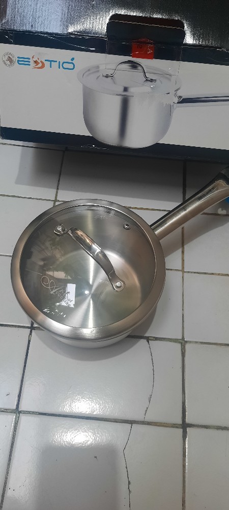 Panci Sauce Pan Zebra Estio D16cm, Glass Lid, Sus 304, Made In Thailand