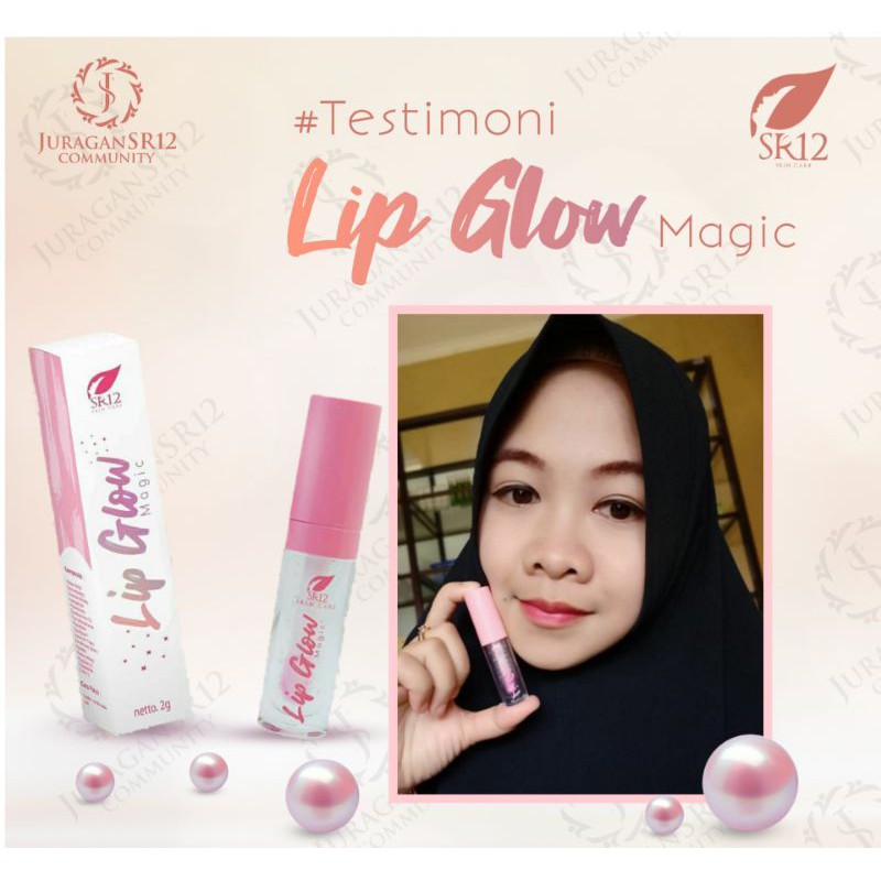 LIP GLOW MAGIC SR12 LIP GLO MELEMBABKAN BIBIR CERAH MERONA WARNA TAHAN LAMA EFEK GLOSSY