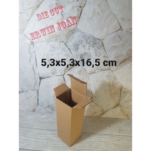 

Kardus Box uk. 5,3x5,3x16,5 cm Kardus Kotak Die Cut botol DB